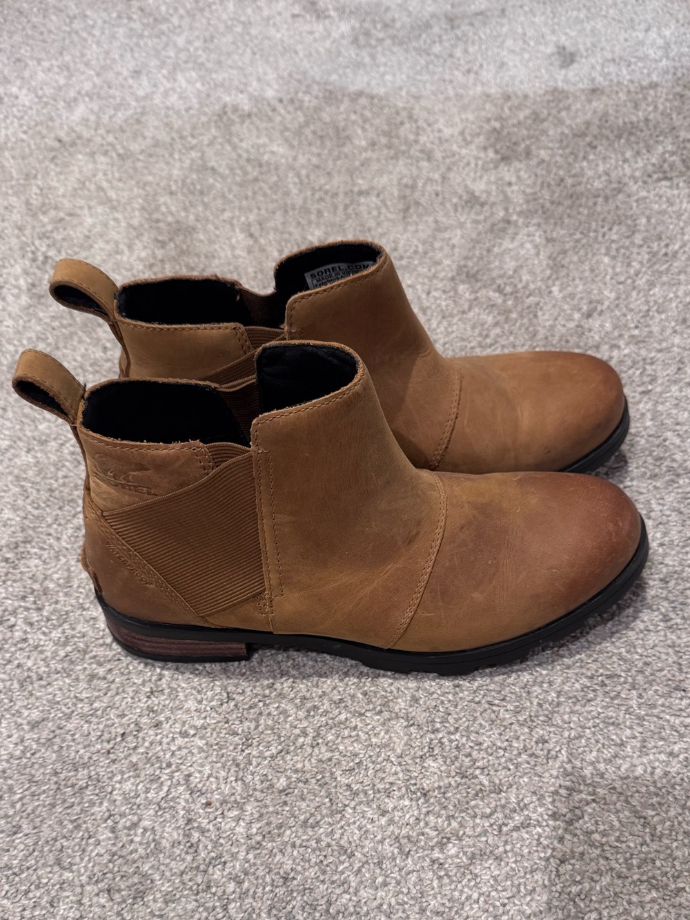 Sorel Women's Tan Emelie Chelsea Ankle Booties